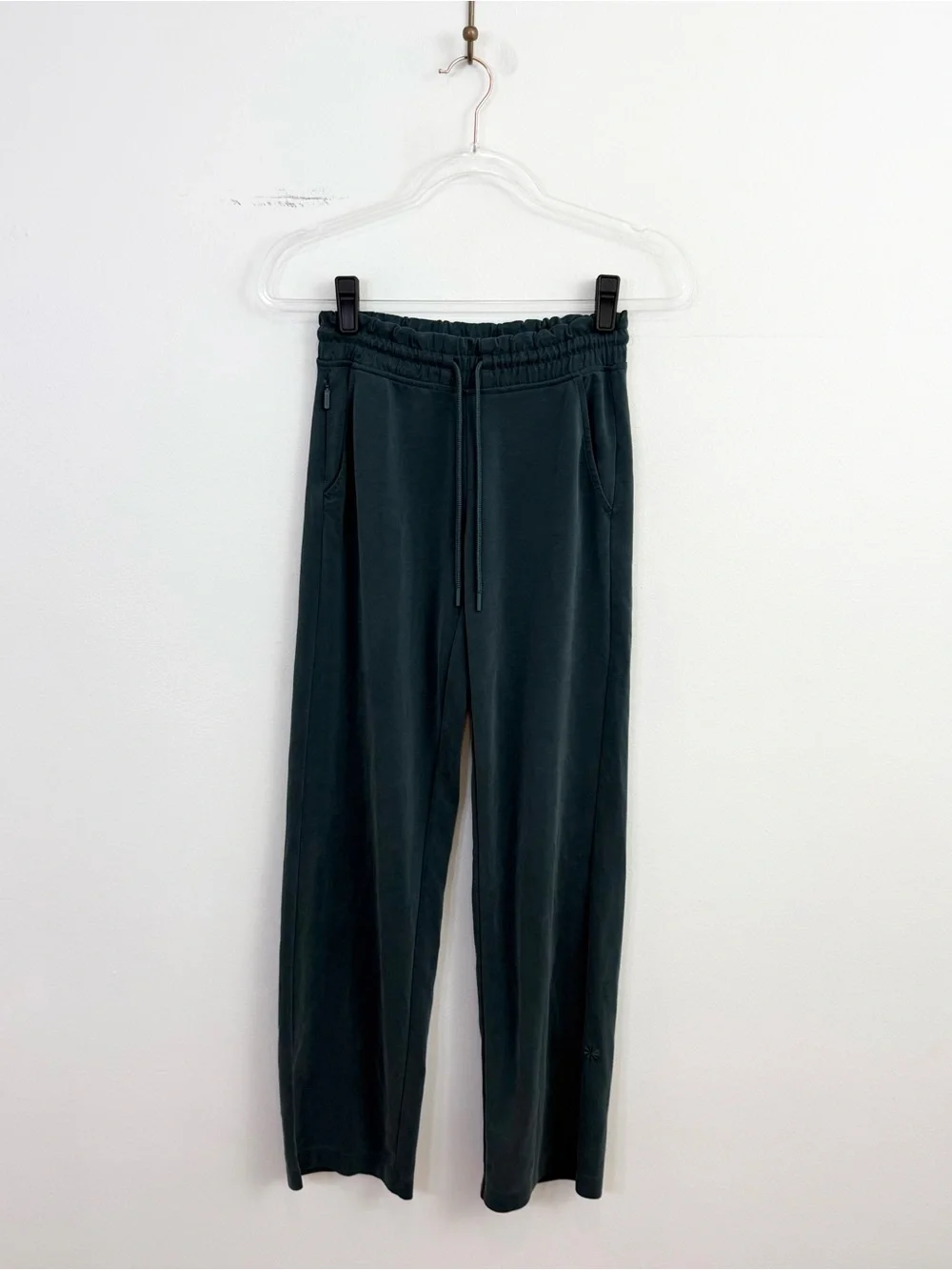 Athleta Seasoft Mid Rise Straight Pant XXS Deep Teal Green